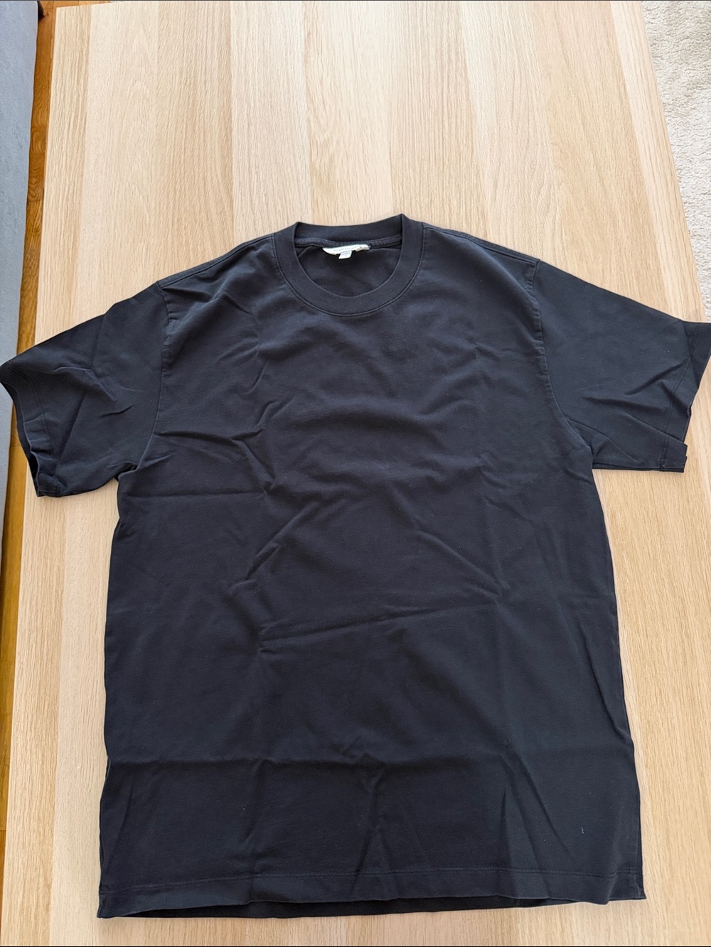 Club Monaco Black Short-Sleeve Crewneck Tee